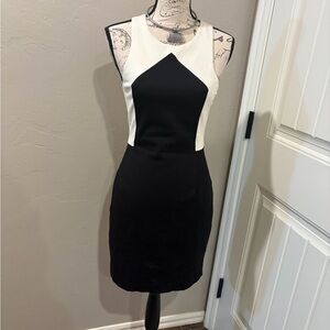 Trina Turk Black and White Geometric Mini Dress